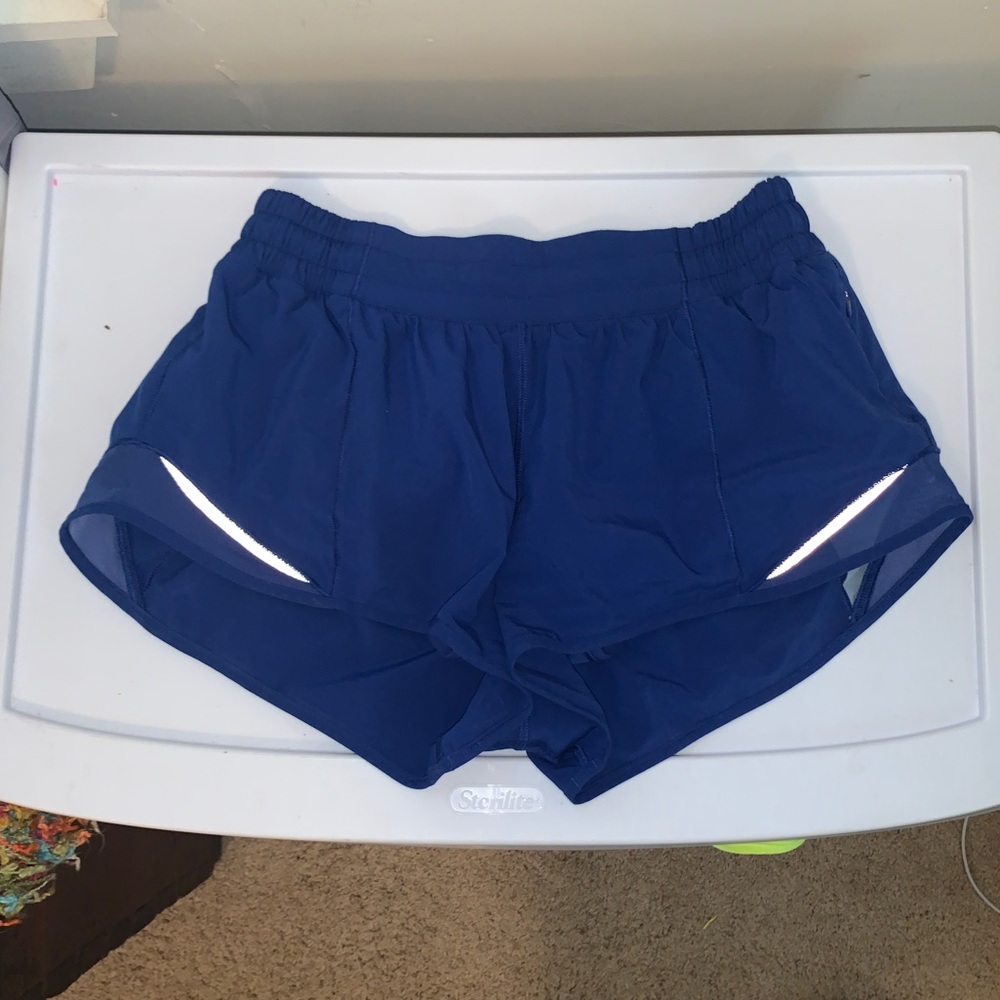 Blue hotty hot lululemon shorts